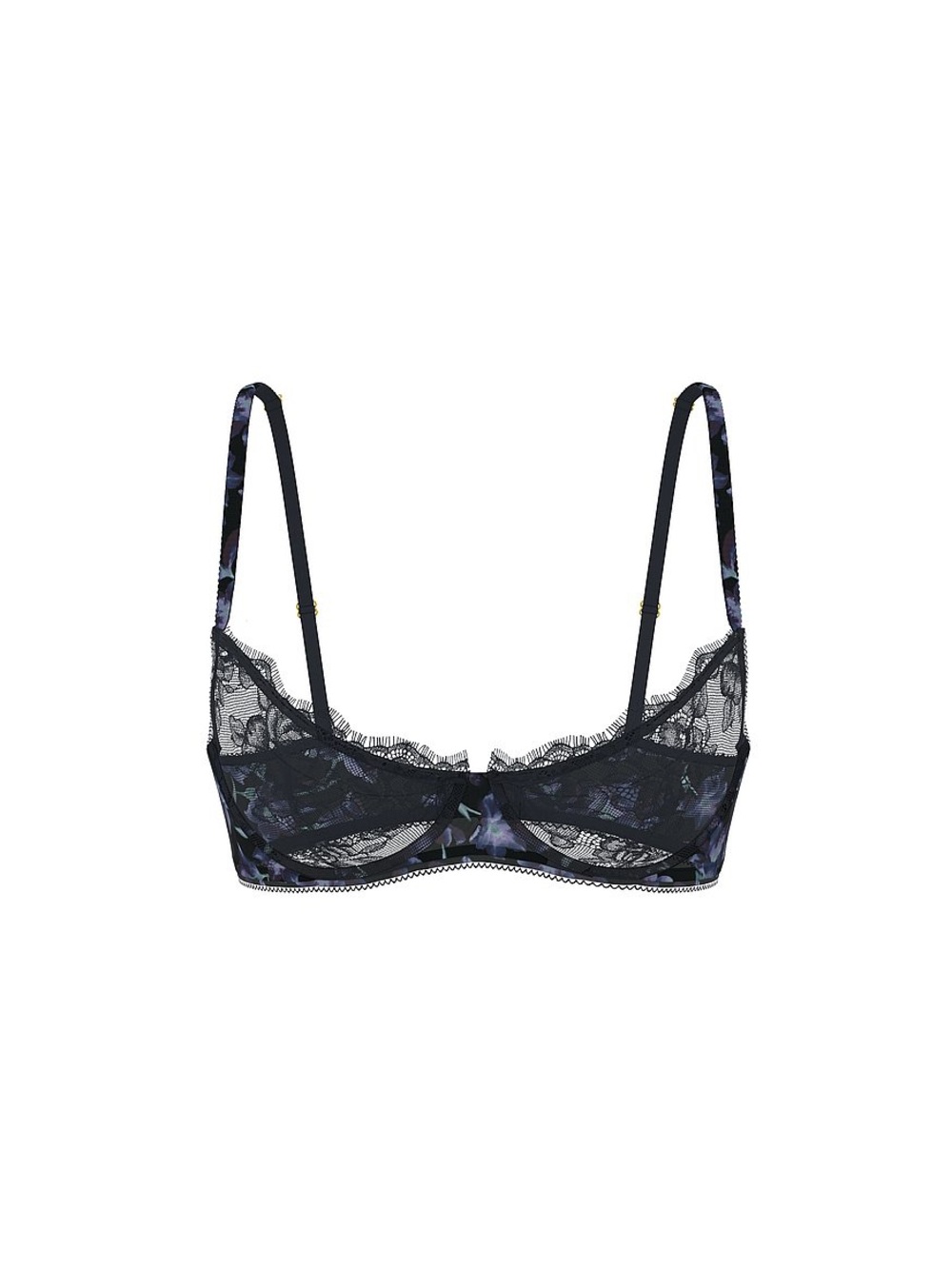 Victoria's Secret Very Sexy Rose Lace & Satin Unlined Plunge Demi Bra Size 36 DD
